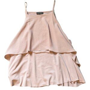 Express Cropped Blush Pink High Neck Blouse - Small